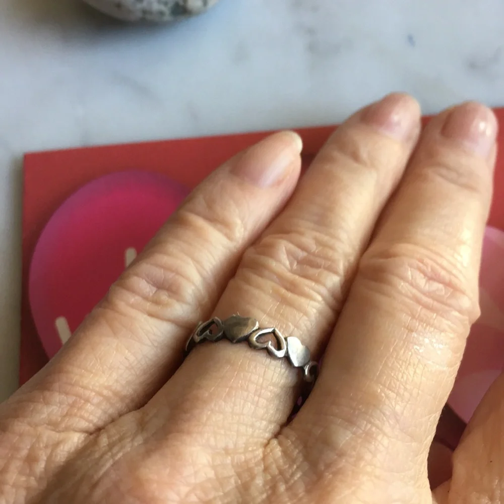 Sterling Silver Vintage Heart Shaped Ring